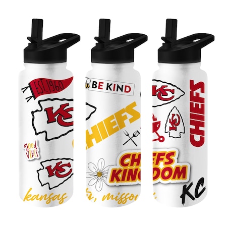 Logo Brands Kansas City Chiefs 34oz Native Quencher Bottle 616-S34QB-63